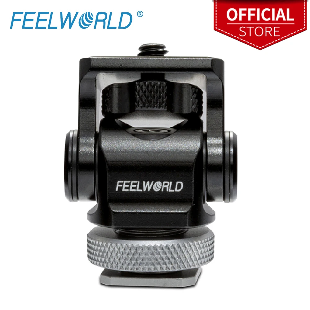 

FEELWORLD Mini Hot Shoe Adapter Camera Monitor Mount 360 Degree Vlogger Original for DSLR Smartphone Gopro Video Monitor Ring