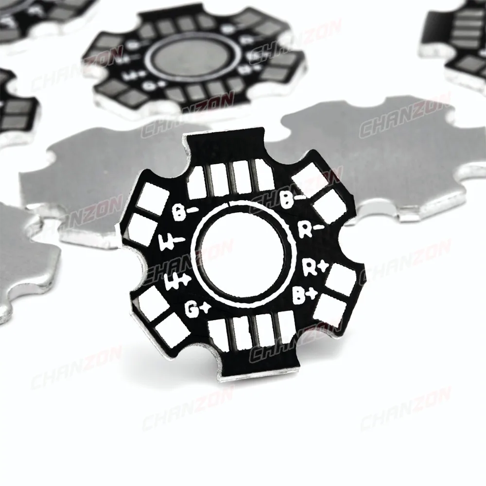 Aluminium-Lampen-Grundplatte, Leiterplatte, Kühlkörper, Kühler-Substrat, 20 mm Stern, DIY-Kühler für hohe Leistung, 1 W, 3 W, 5 W, LED, 1 W, 3 W, 5 W – Detail 7