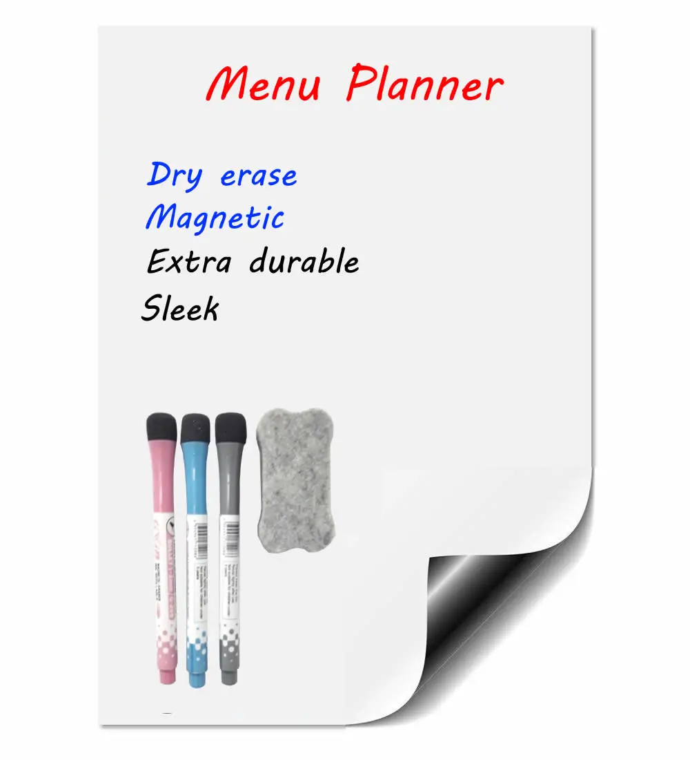 A3 Magnetic Calendar for Fridge - Dry Erase Whiteboard for Refrigerator - Perfect Planner Kitchen Office with 3 Pen