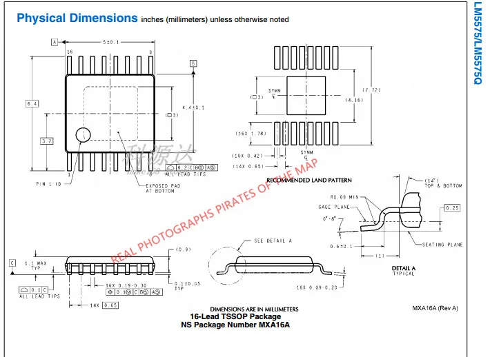 10pcs/lot LM5575QMH TSSOP16 LM5575  In Stock