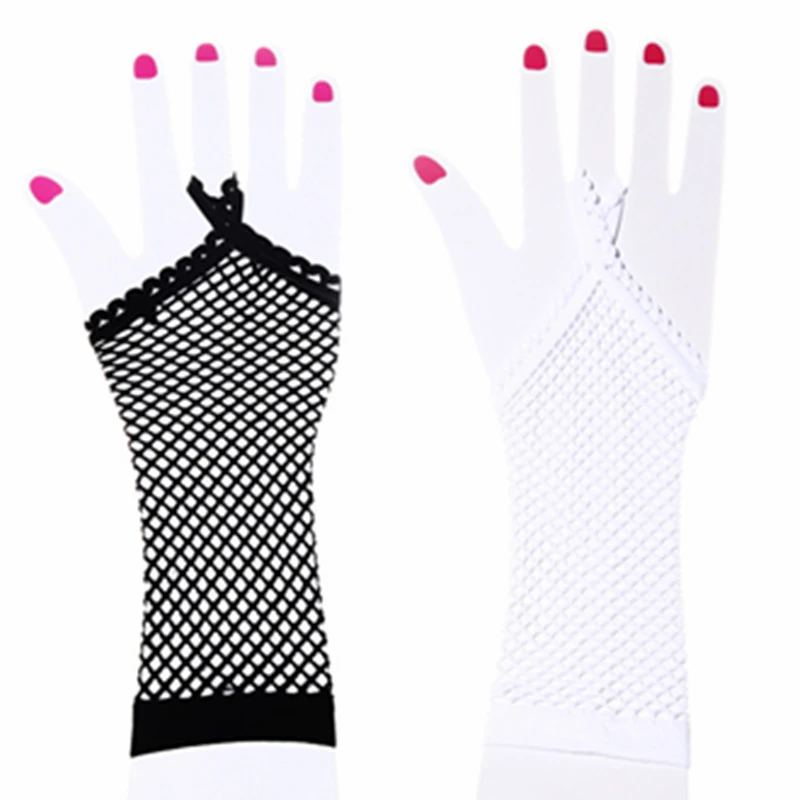 

Luxurious Fingerless Fishnet Gloves For Nightclub Gloves And Dance Performance Gloves