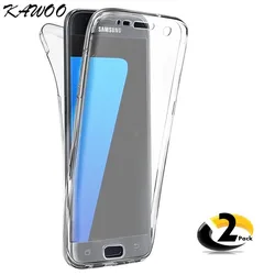 S4 S5 S6 White 360 Degree Full Body Clear TPU Soft Rubber Case Cover For Samsung J3 J5 J7 2015 A3 A5 A7 2015 S7 S8 J510 J5 Prime