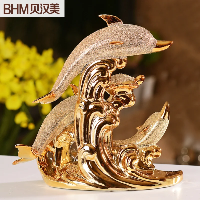 two Home Furnishing wedding decoration crafts Bei new home furnishings ceramic gold ornaments lovers love Puerto Galera