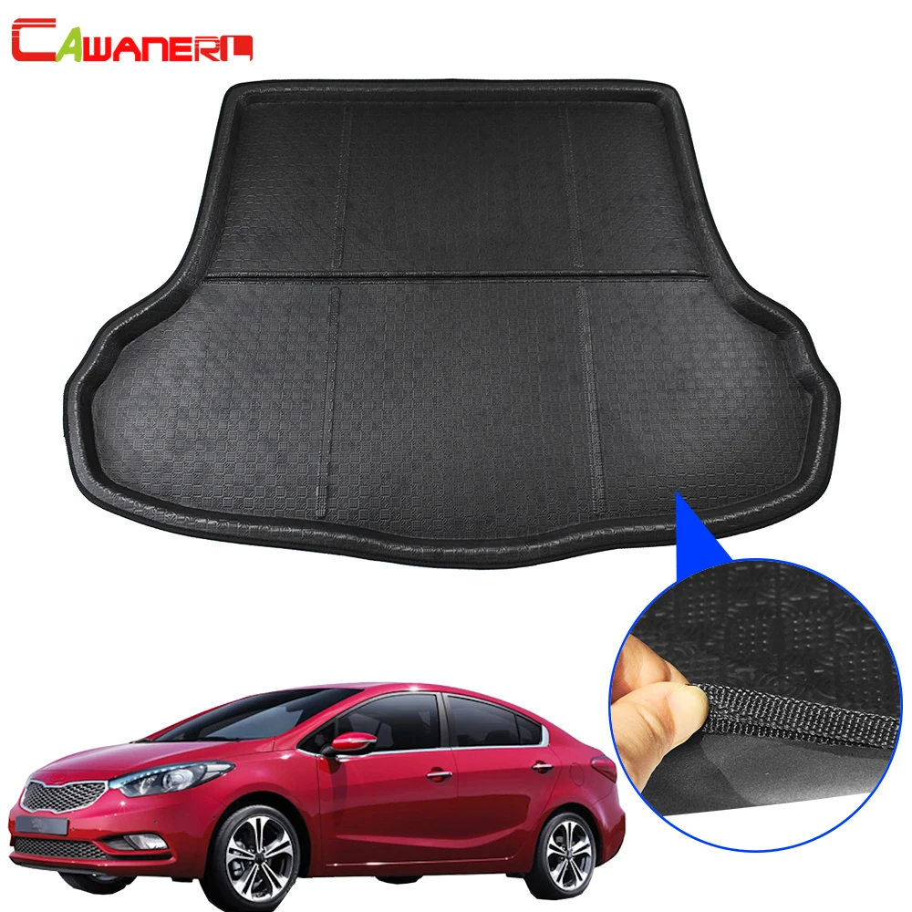 Cawanerl Car Trunk Mat Tray Boot Liner Tail Floor Cargo Mud Carpet Luggage Pad Styling For Kia Forte Cerato K3 2014-2018