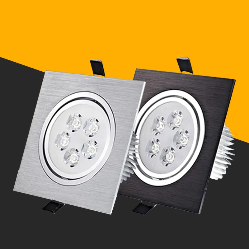 1 sztuk LED W dół światło kwadratowy 9W 12W 15W 21W Led ściemniania Downlight wpuszczane Led oświetlenie sufitowe lampa kryty AC85-265V sterownik