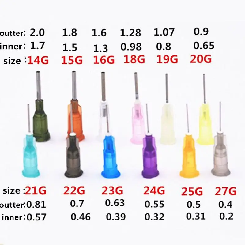 

12kinds Dispensing Tips Liquid Dispenser Syringe Needles Tips 16GA,18GA,21GA,22GA,23GA,24GA,25GA Gauge for Tips Glue Dispensing