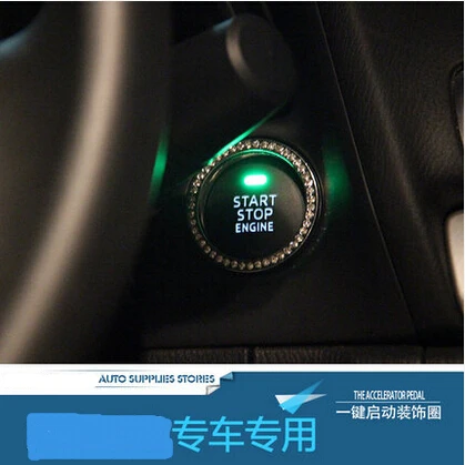 Car-styling Start Stop Button Ignition Key Ring For Suzuki SX4 SWIFT Alto Liane Grand Vitara jimny S-cross Splash Kizashi