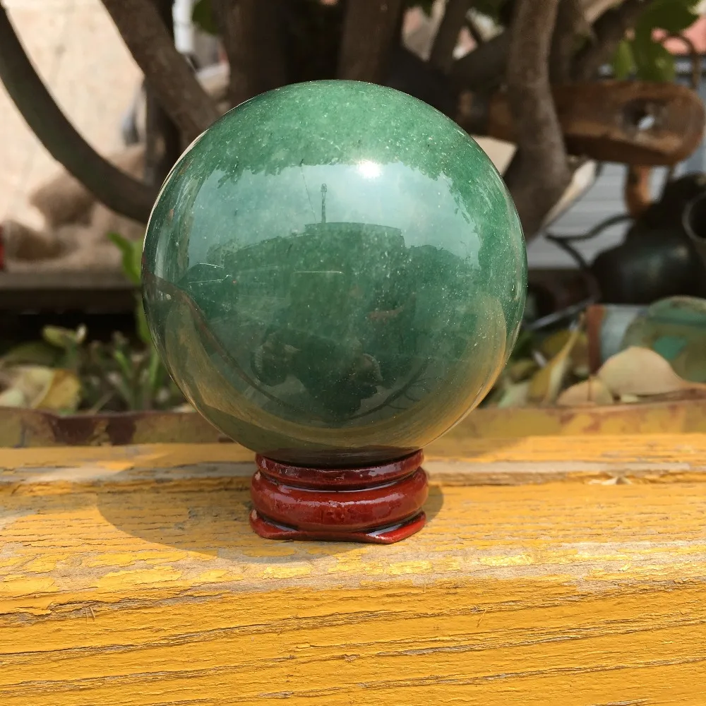 55mm Natural Green Aventurine Gem Stones Round Ball Crystal Healing Sphere