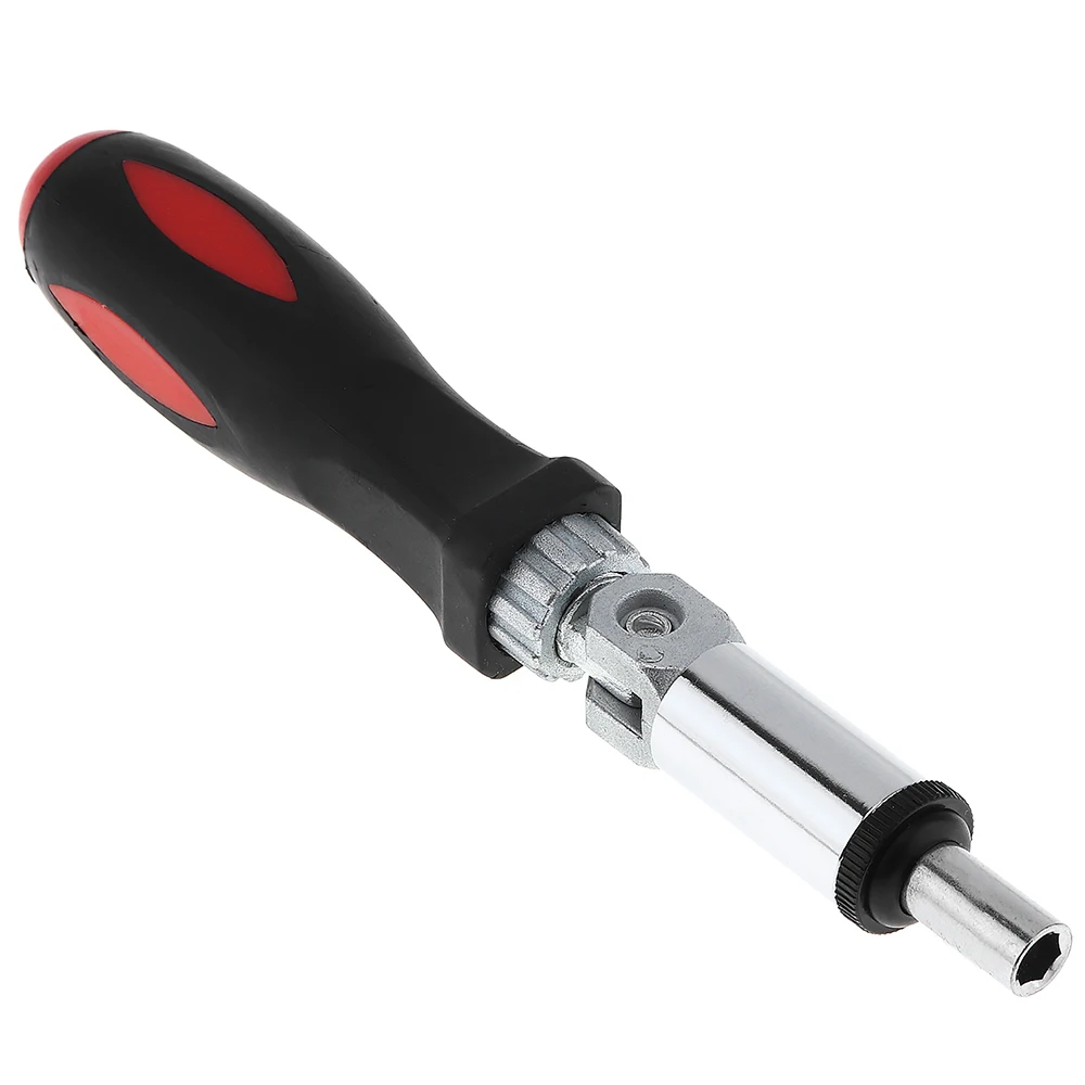 0-180 Degrees Multifunctional Ratchet Screwdriver Wrench with 1/4 Inch Inner Hexagon Interface Support Turning Right or Left