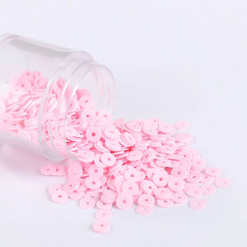 Lentejuelas de colores sólidos para mujer, accesorios de bordado de tela, redondos, planos, PVC, sueltos, artesanía de costura, 4mm, 2000 unids/lote