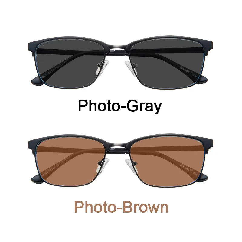 1.56 Light-Sensitive Photochromic Single Vision Optical Prescription Lenses Fast and Deep Gray and Brown Color Changing Effect