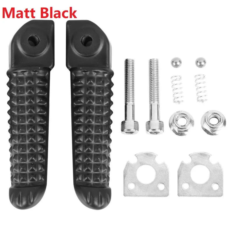 Black set Rear Footrests Foot Pegs Peg For YAMAHA YZF R1 2002-2020 R6 2003-2020 03 04 05 06 07 08 Silver Matt Black Motorcycle