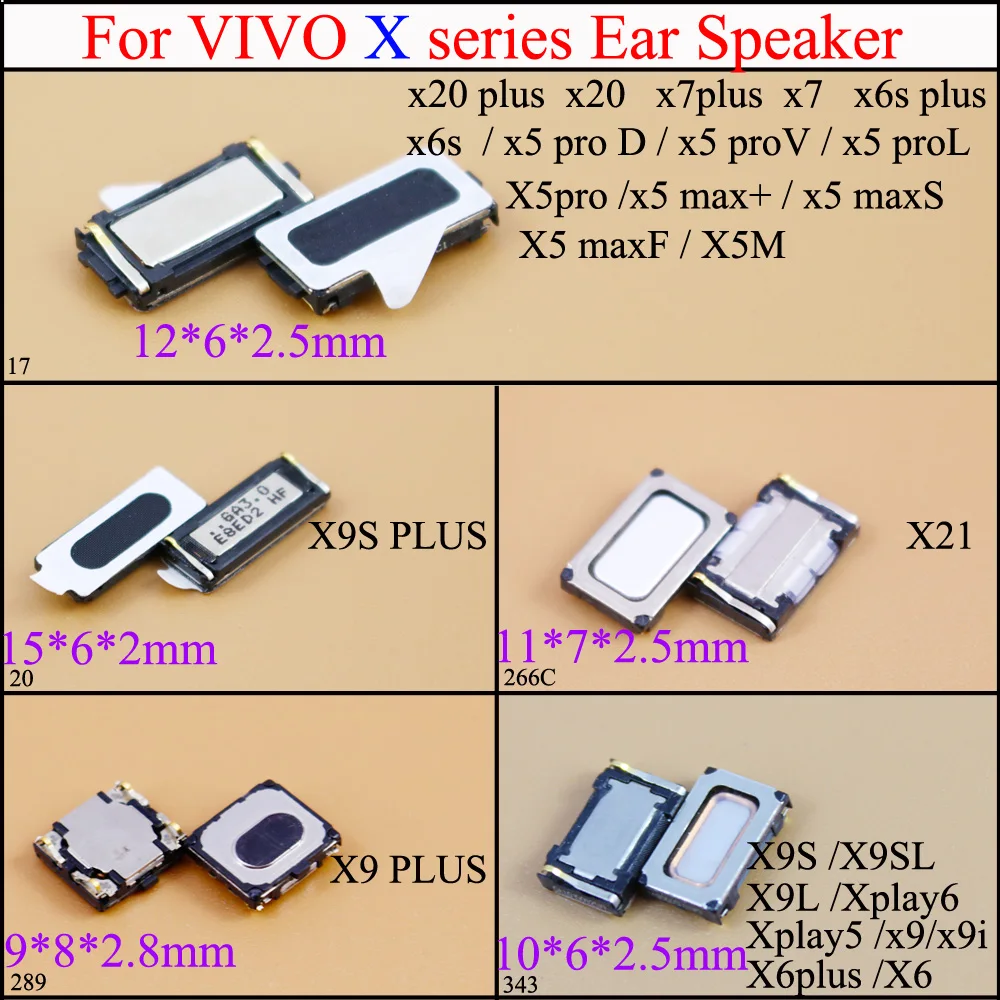 

YuXi New Earpiece Ear Speaker Replacement for vivo x21 / 9s plus /X9 PLUS /X9S /X6 /X5M /X5PRO D / V / L / X20 /XPlay5...