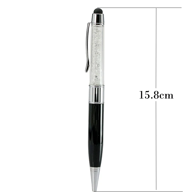 Флэш-накопитель USB с кристаллами, U-диск, емкостная ручка, шариковая ручка, тройной флеш-накопитель 8 ГБ, 16 ГБ, 32 ГБ, 64 ГБ