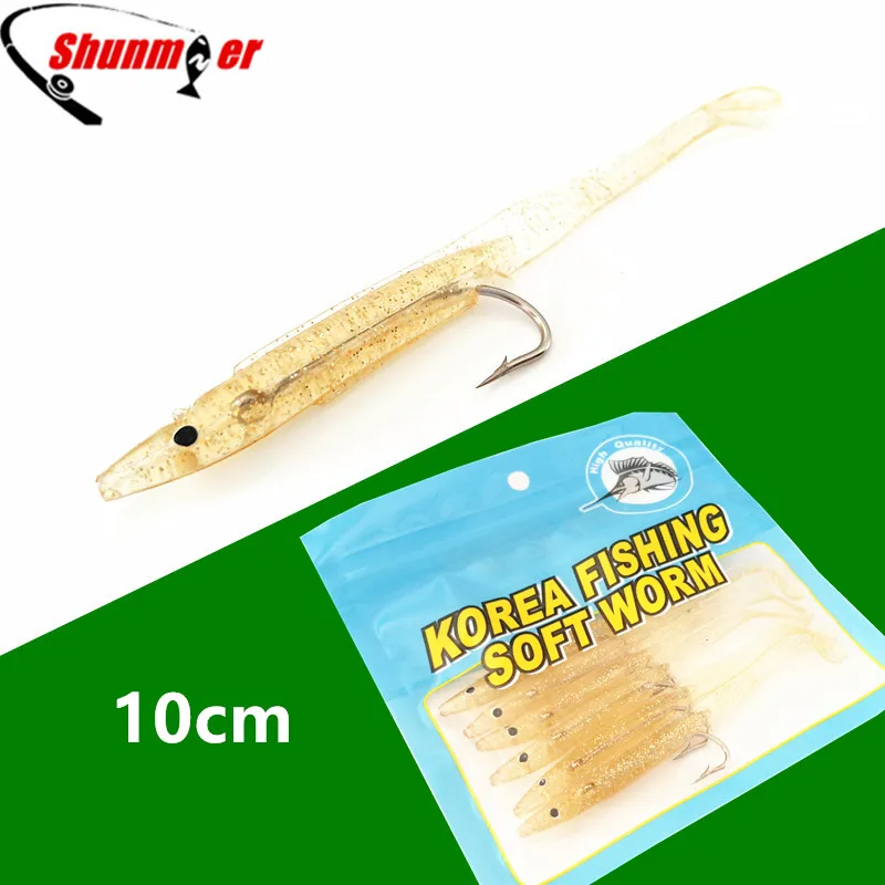 SUNMILE 6pcs 2.5g 10cm Eel Soft Lures baits Fishing Lure Pesca Peche Tackle Wobblers Fish Carp Leurre Souple Isca Artificial