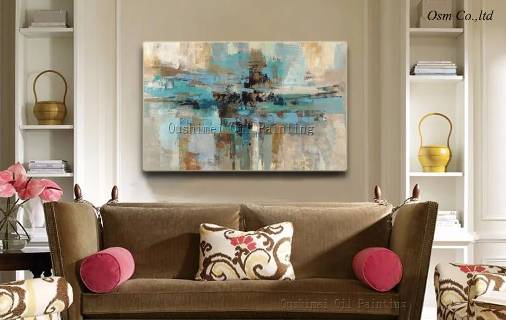 

Europe Artist Hand-painted High Quality Modern Abstract Green Oil Painting On Canvas Wall Artwork Painting Home Decor Pictures