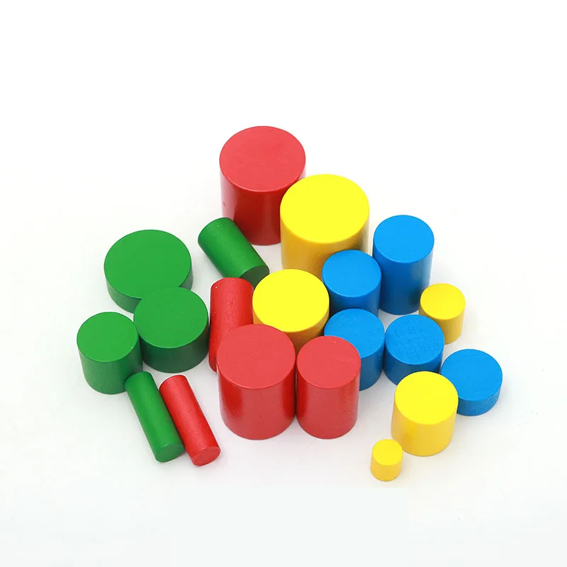 Montessori Educational Wooden Toys For Children Cylinders Montessori Wooden 4 Sets of 5 Great Family Version