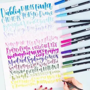 Double brush Tombow, markers, soft brush pen, 108 colors, ABT, handwriting, professional, watercolor marker, painting 8 Main sales markers for professional design - №2
