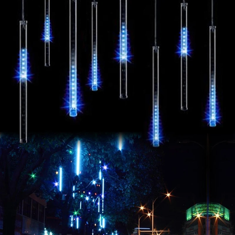 30cm 50cm 110v-230v chuva chuva chuva tubo guirlande led ao ar livre guirlanda fadas árvore de natal festão luzes decoração de casamento