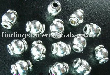 FREE SHIPPING 450pcs Tibetan silver smooth jar spacer beads A344