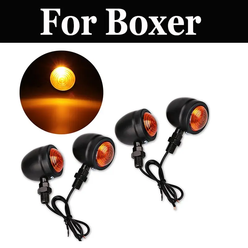 

Motorcycle Turn Signals Indicators Amber Black Bullet Turn Signal Light Lamp Blinkers For Boxer Ba737 Gladiator Motorbike Ssr