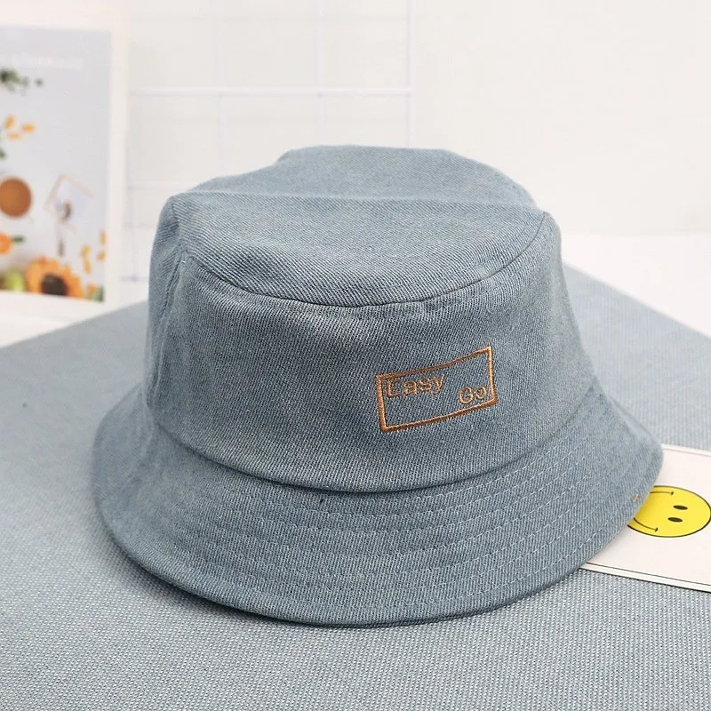 letter embroidery Bucket Hat Fisherman Hat outdoor travel hat Sun Cap Hats for Children boys and girls 109