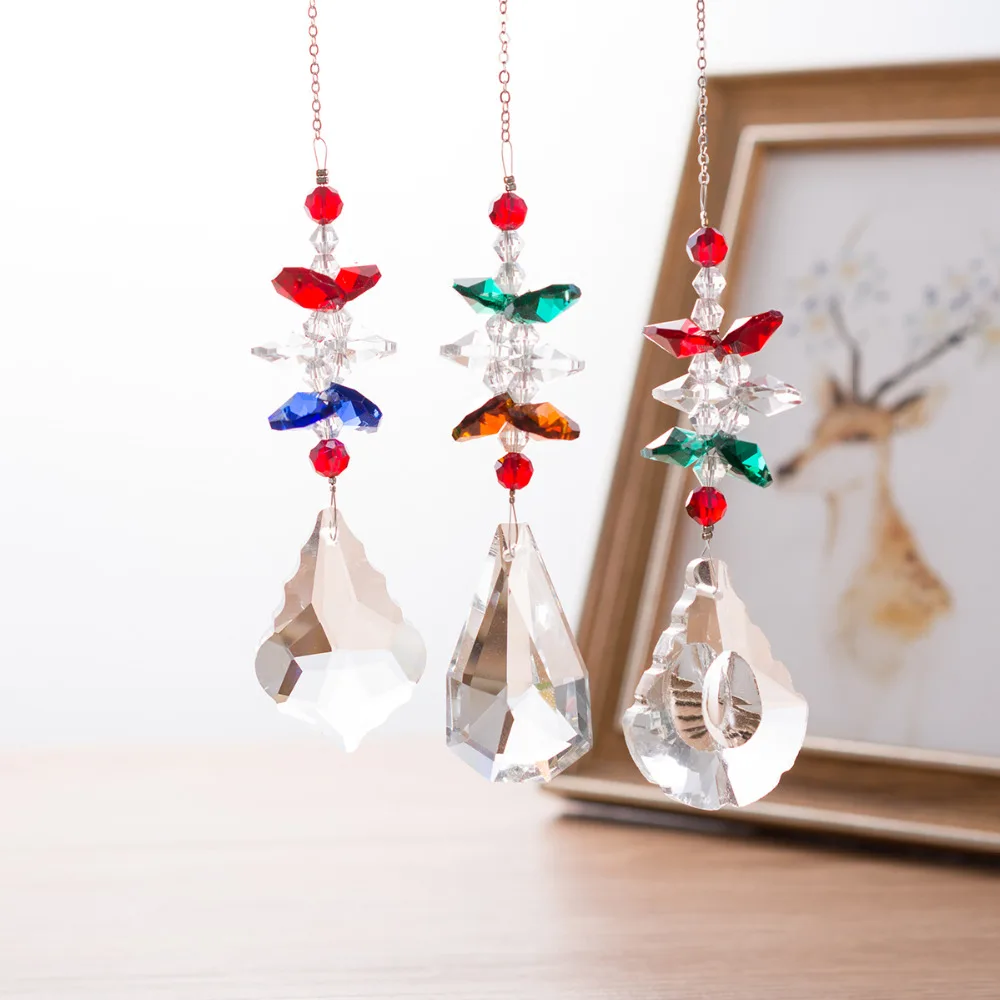 2019 Fashion New Style Crystal Window Hanging Chakra Pendant Starburst Prism Rainbow Chakra Hanging Suncatcher Window Ornaments