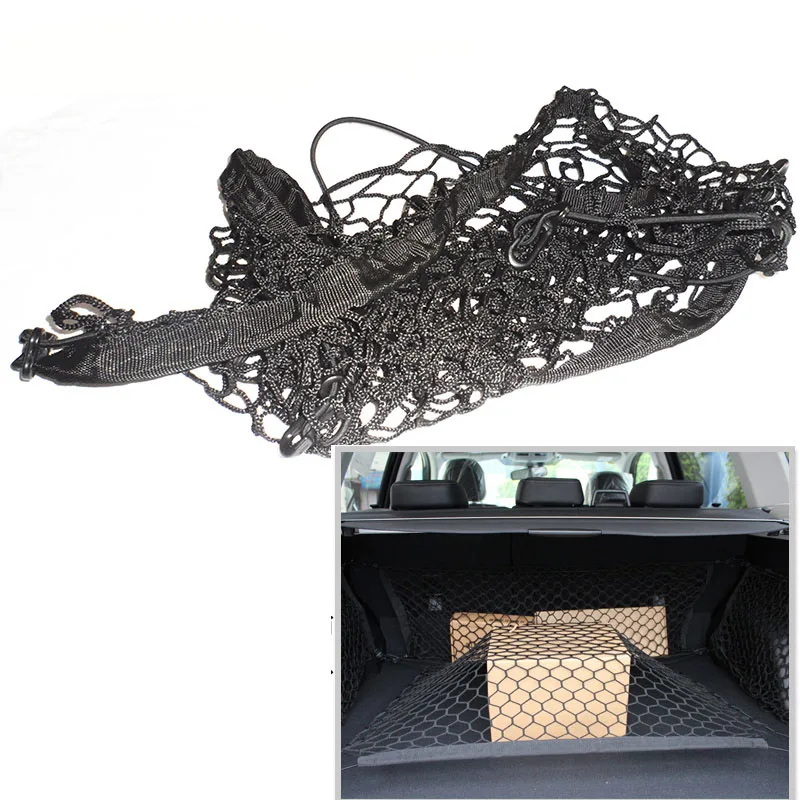 70x70cm Nylon Car Storage Net Mesh Hatchback Rear Luggage Cargo Trunk extra Storage Organizer Luggage SUV/RV Nets