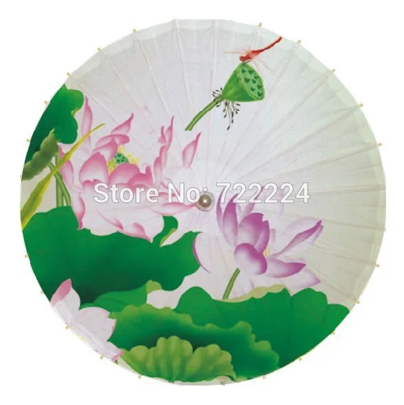 Free shipping Dia 50cm lotus with dragonfly traditional handmade parasol waterproof dance gift decoration oiled paper umbrella