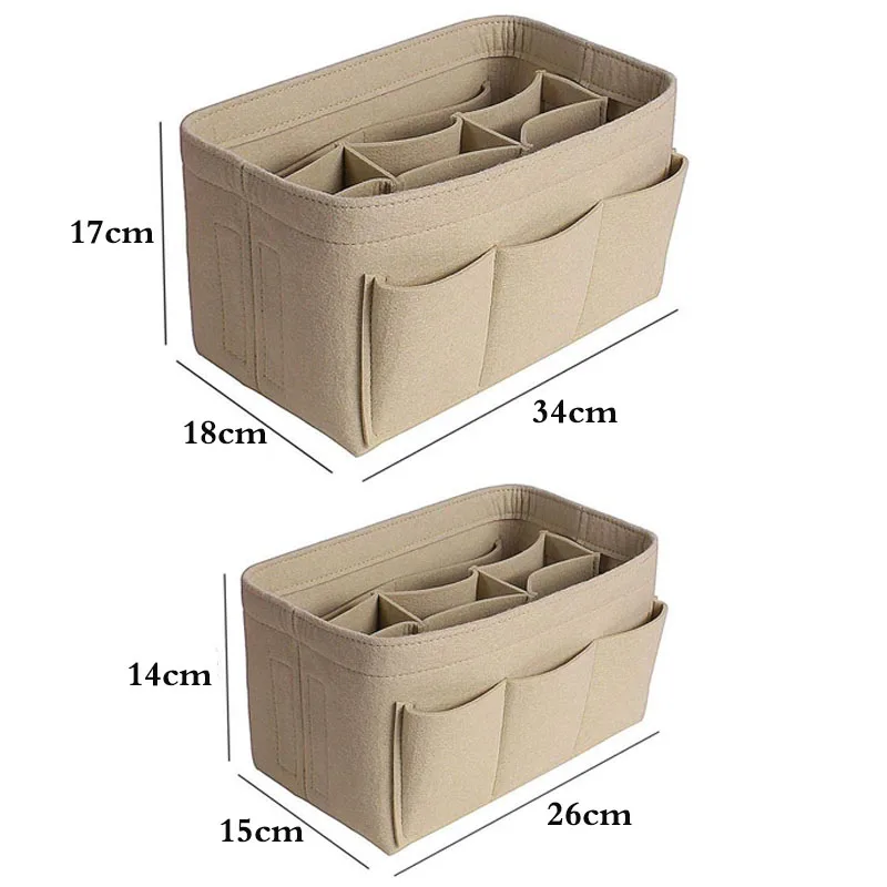 Modische Damentasche, Kosmetiktaschen und Make-up-Organizer, Filz-Einsatztasche für Handtasche, Filz-Stoff-Innentasche, passend für verschiedene Markentaschen – Detail 1