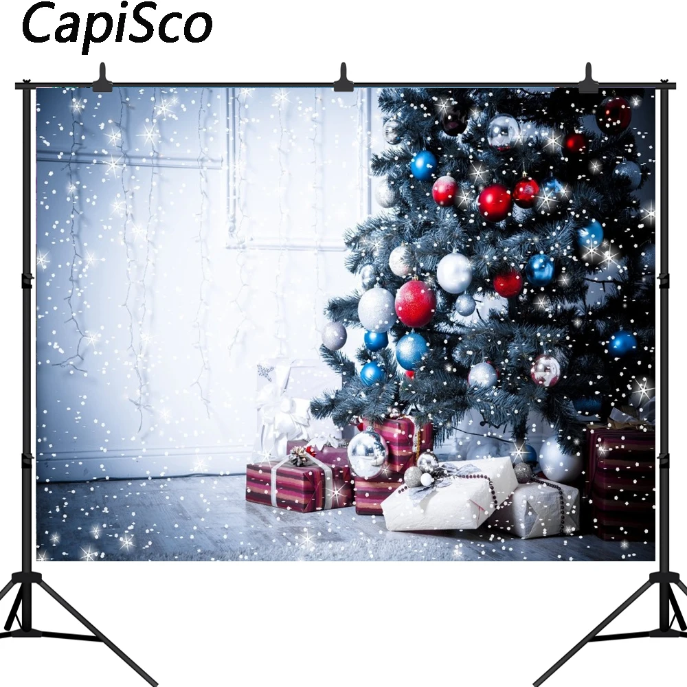 Capisco Feliz día de Navidad tema fotografía telón de fondo árbol de Navidad y regalos personalizado fondo fotográfico sin costuras utilería de estudio