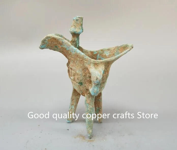 China archaize ancient unearthed bronze goblet 11 cm