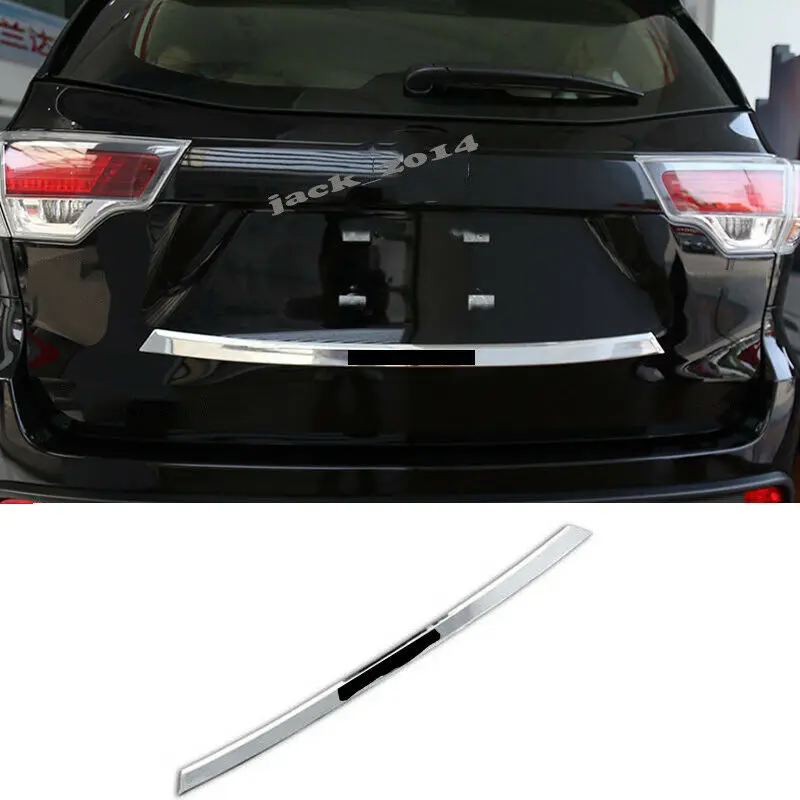 Chrome Tailgate Tail Rear Bottom lid cover Trim for Toyota Highlander 2015 2016 2017 2018