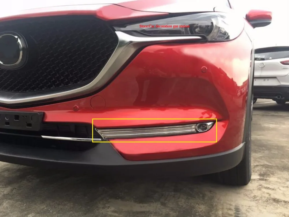 NEW ABS Chrome Front Fog Lamps Cover Trim Fog Lamp Shade Trim for Mazda CX5 CX 5 CX-5 2017 Car Accessories Styling