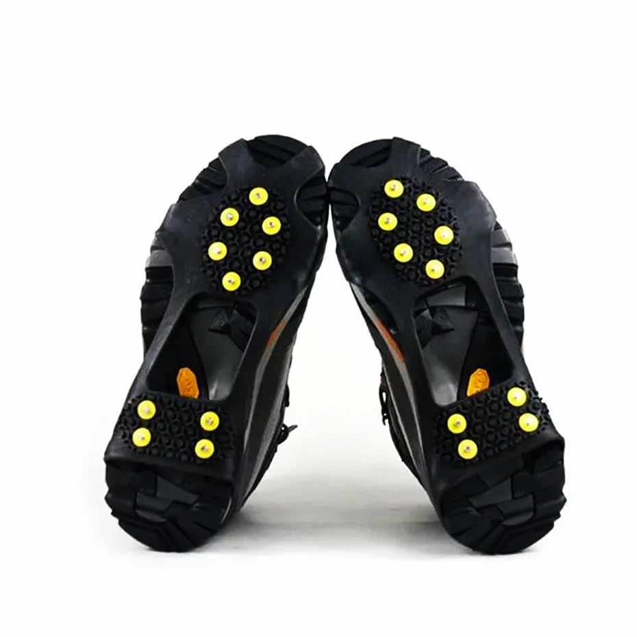 10  Stud  Ice Non Slip Snow Shoe Spikes Grips Cleats Crampons Winter Climbing Safety Tool Anti Slip Shoes Cover Snow Crampons