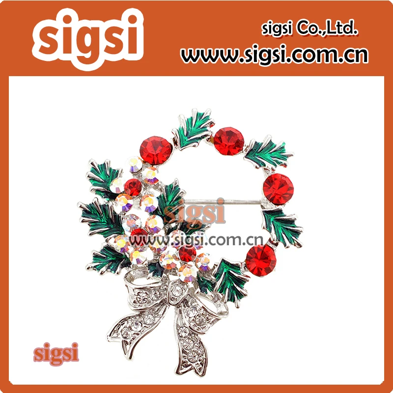 

Shinning colorful combined flower shape rhinestone brooch for engagement