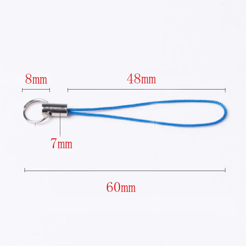 20pcs/lot Thread Cord Key Ring DIY Bag Key Ring Bags Toys Hanger Clips Key Holder Keychain DIY Keyfob DIY KeyChain Accessories