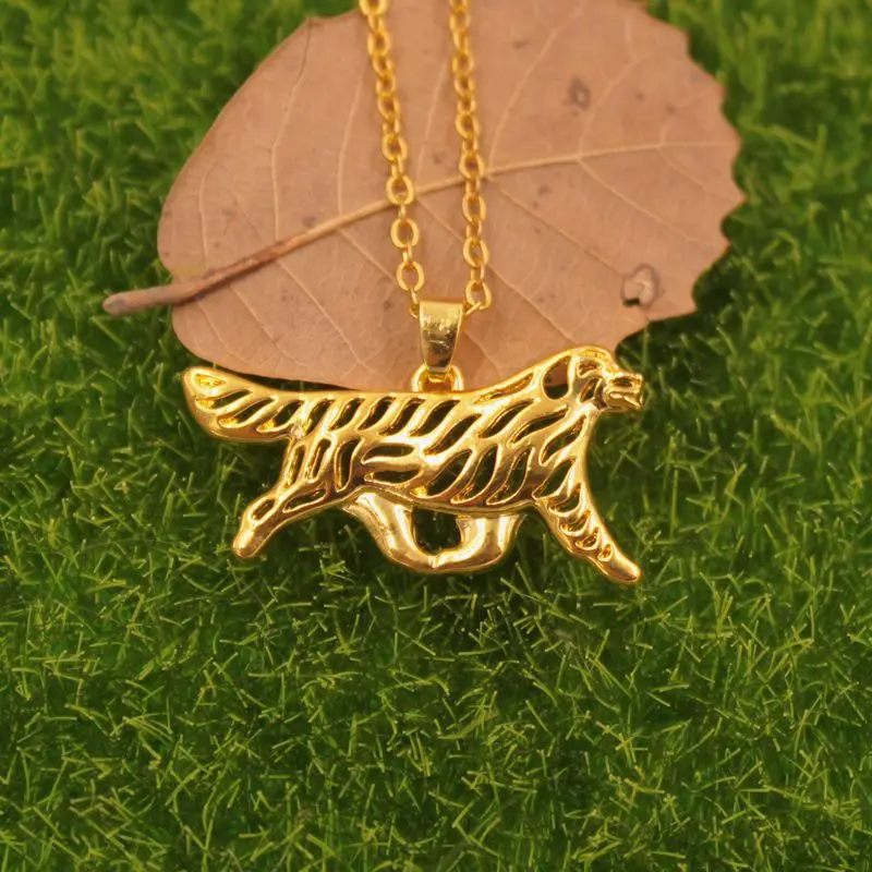 Collar con colgante de animal de perro Terranova, regalo de joyería divertido