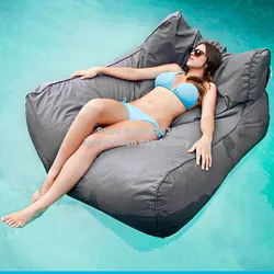 Pacific Grey-Pouf flottant surdimensionné, canapé de luxe, peut accueillir confortablement deux adultes, pouf flottant pour piscine, meubles d'extérieur