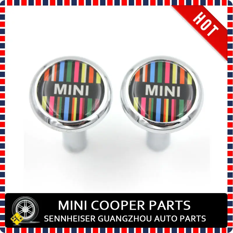 Brand New ABS Plastic Chrome  Rainbow style Door Lock Button for mini cooper F55 F56 F57 R55 R56 R60 F60 (2 Pcs/Set)