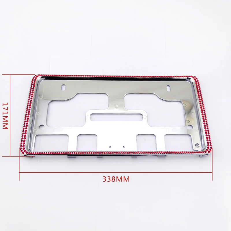 Car Accessories Bling Crystal Car License Plate Frame Cute Rhinestone Plate Holder