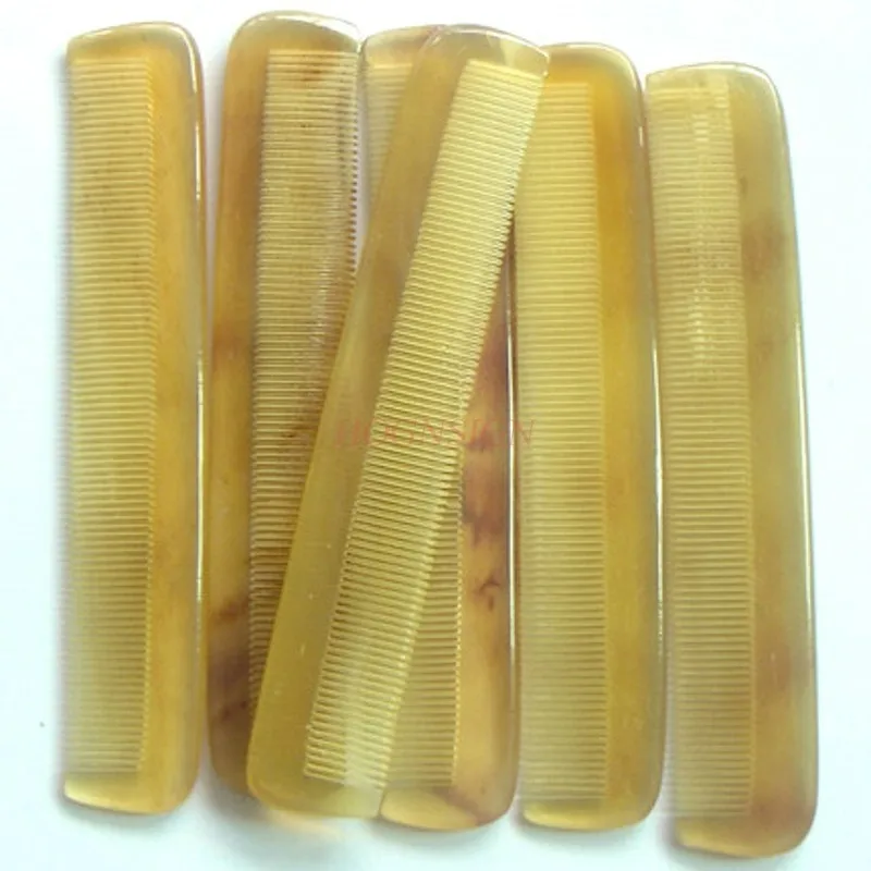 Comb Fine Tooth Shaving Head Combs Natural Yellow Horn Scorpions White Corner Hairbrus Dandruff Scorpion Narrow Section Sale