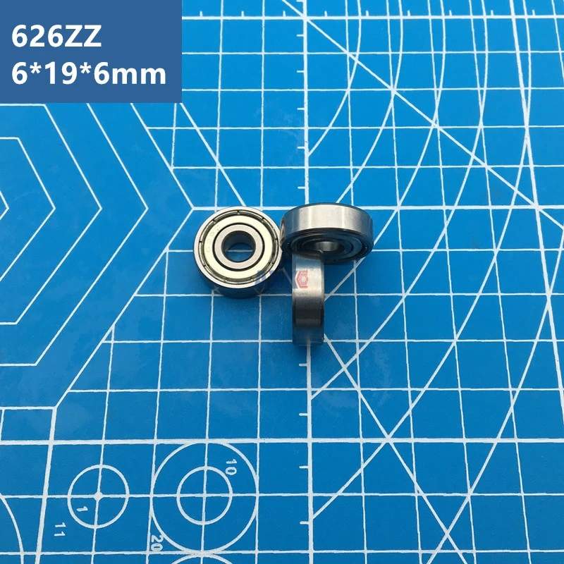 

ABEC-5 radial shaft 10pcs 626ZZ (6*19*6 mm) metal shield miniature 626Z deep groove Ball Bearings 626 ZZ EMQ Z3V3