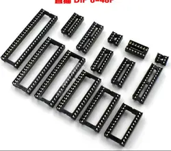 50 pz IC Socket DIP SIP Chip Pin Presa 2.54mm Passo 6/8/14/16/18/20/24/Pin 24/28/32/Pin Ampia IC Socket Adattatore A Saldare Tipo