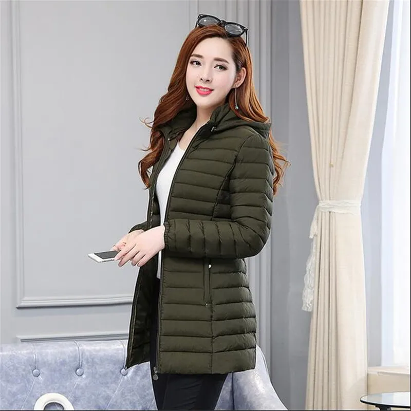 Winter Women Jacket Detachable Hooded Coat 2023 New Korean Thick Cotton Down Long Coat Women Slim Warm Female Outwear Tops 6XL