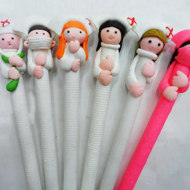 180pcs Creative Doctors and Nurses Souvenirs/Nurses Day Gift/Fimo Gift Pen/Hospitals and Clinics Gifts/Nurse Pen ZA1819