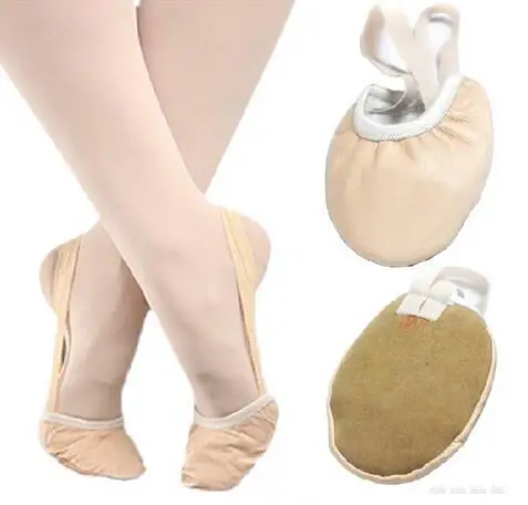 Women Half Sole Leather Ballet Dance Toe Shoes Pointe Shoes Rhythmic Gymnastics Slippers