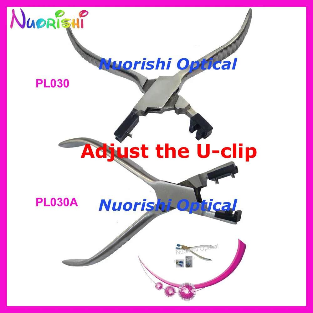 PL030 (SF1002)  rimless half-frame glasses blue head plier with teeth adjust the U-clip