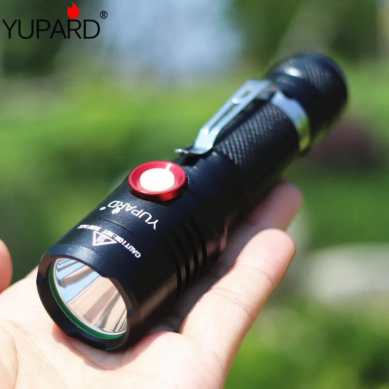 yupard lanterna led com carregamento usb bateria recarregavel led t6 18650 lanterna para acampamento e pesca ao ar livre 01