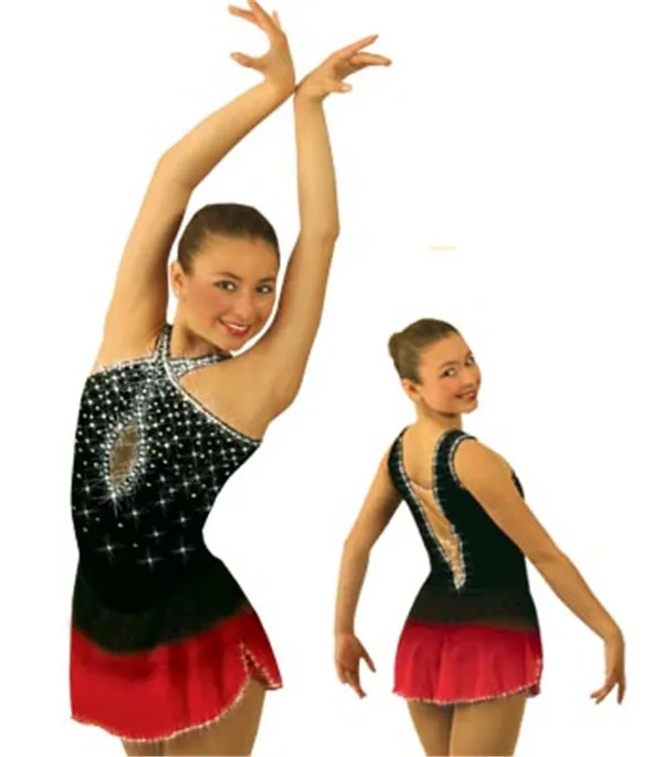 

Professional Customized Ice Skating Dresses For Girls With Spandex Graceful New Brand Ice Skating Competition Dress DR2635
